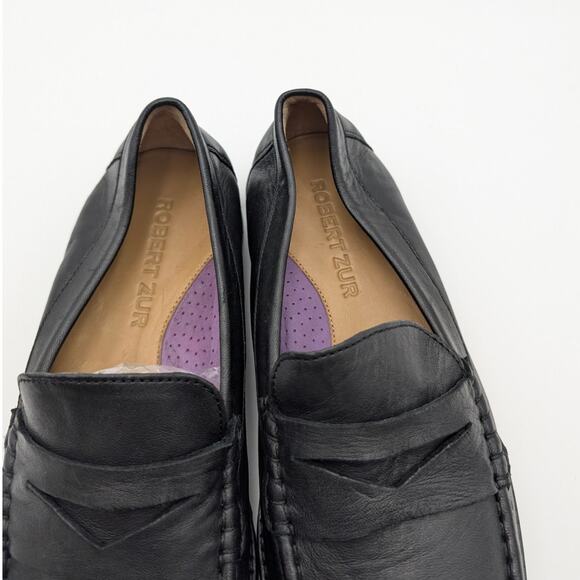 Robert Zur Dillon Penny Loafer Shoes Men\'s Leather Black Size US9M EU42 main image 4
